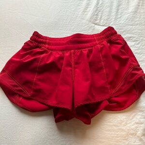 Lululemon Athletica Red Athletic Shorts